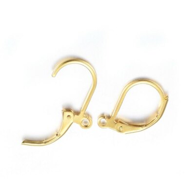 Lot De 4 Supports Pour Boucles D'oreilles Dormeuses Dorés - Acier Inoxydable - Neuf