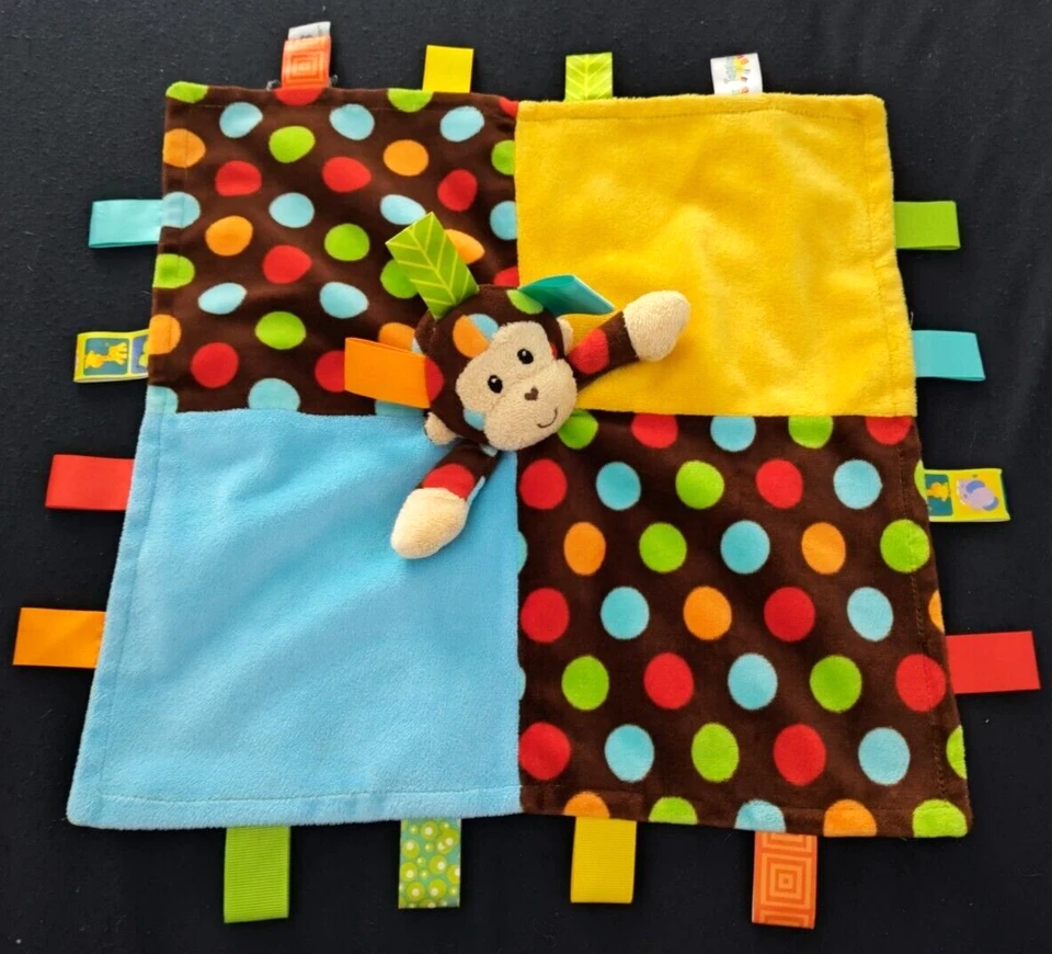 Taggies Mary Meyer Mono Bebé Manta de Seguridad Lovey Lunares Verde Satinado Foto 2 de 4