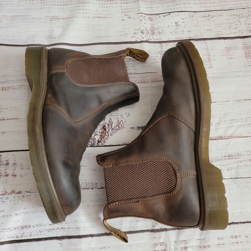Dr. Marten Doc Marten 2976 Crazy Horse Leather Chelsea Boot Brown Mens 9