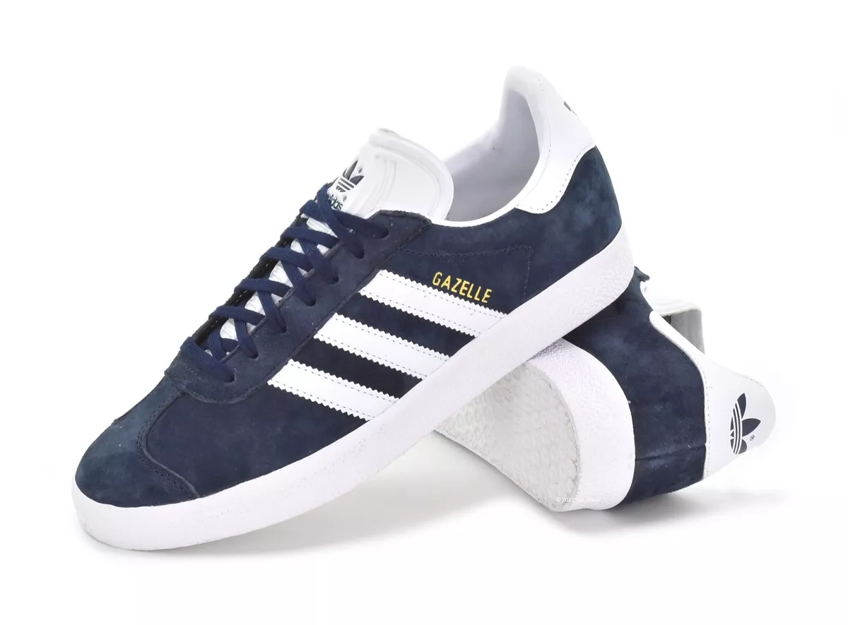 Tenis Adidas Gazelle Adidas Originals para Hombre Entrenadores Azul Marino Retro de Gamuza | eBay