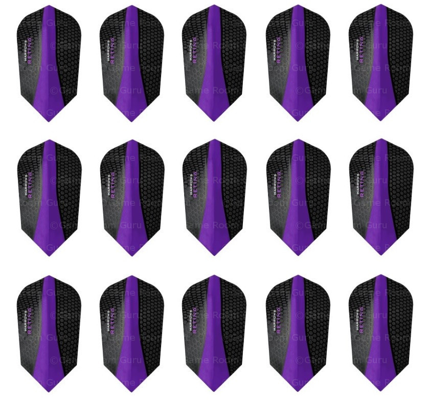 5 Sets Harrows Retina 100 Micron Slim Dart Flights – Ships w/ Tracking - Purple
