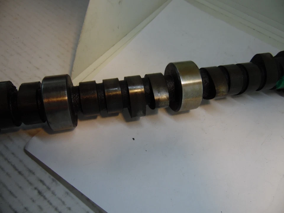 Árbol de levas CWC EP1 bloque pequeño Chevy sólido plano 242/244 NARANJA VERDE BLANCO Foto 3 de 4