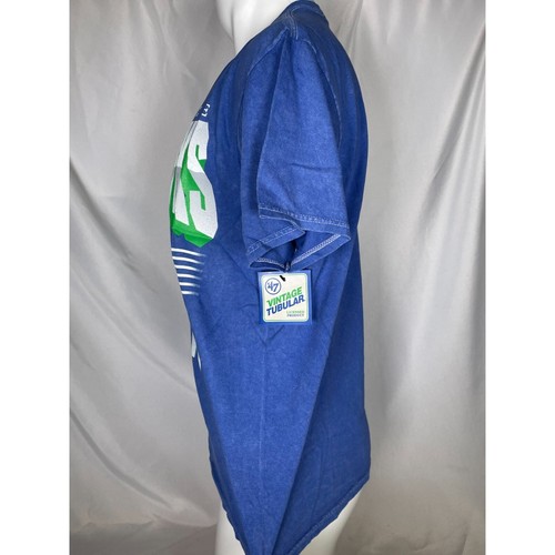 Seattle Seahawks 47 Brand Vintage Tubular Blue Legacy Men's T-Shirt NWT - Picture 6 of 11