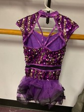 Wiessman Dance Costume Electric Purple sequin adult small