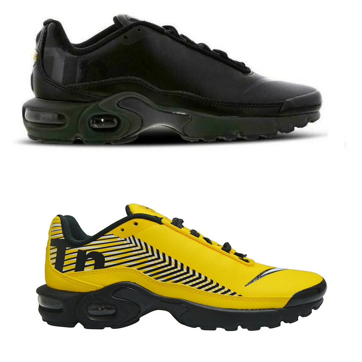 Secretario Perversión Frontera Original Nike Air Max Plus Tuned 1 TN SE BG Yellow Black Trainers Sneakers  | eBay