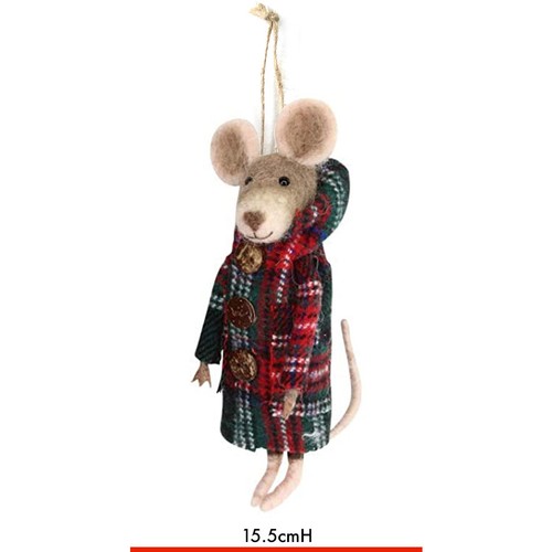 ANIMAL DE LANA DE FIELTRO Gisela Graham Navidad Pascua Hecho a Mano Adorno Artesanal Niño Regalo - Imagen 7 de 14