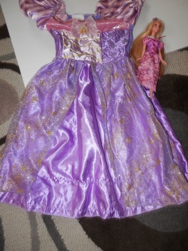 Disney rapunzel tangled costume sz 4-6 with Shoes matching doll ,Princess Crown - Picture 10 of 12