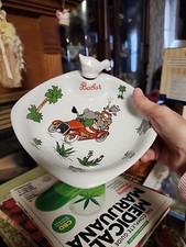 Vtg philippe Deshoulieres babar child Baby warming plate W/stopper Dish France