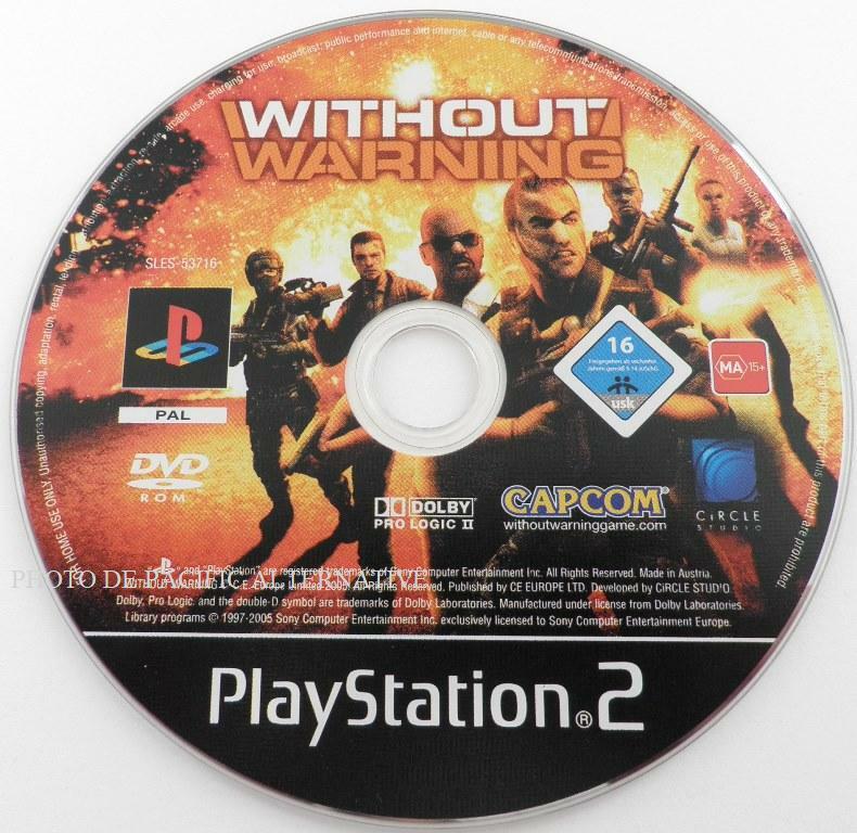 jeu WITHOUT WARNING pour PLAYSTATION 2 en francais PS2 game spiel juego loose