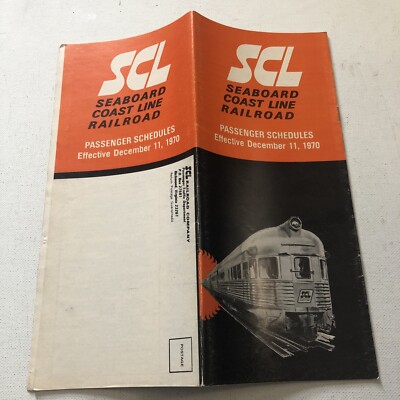 1970 Seaboard Coast Line Railroad Fahrplan / 11.12.1970 #8