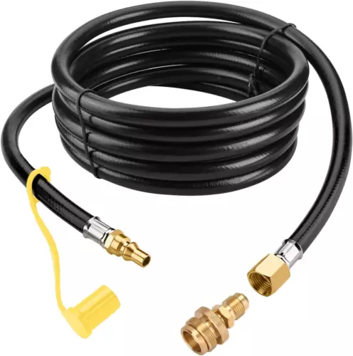 12 FT Propane Quick Connect Hose for RV to Gas Grill for 1 LB, Quick Disconnect - Picture 1 of 7
