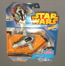 Hot Wheels Boba Fett's Slave I Star Wars Vehicle Die Cast w Flight Navigator