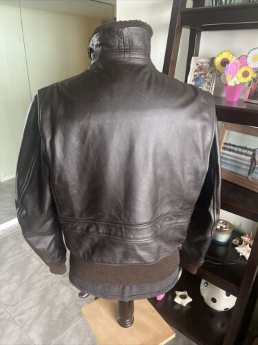 G-1 Barely Worn Excelled DSCP Leather Flight Jacket USMC Marines USN 44 Large ✅ - Picture 2 of 19