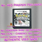 Pokemon Platinum Authentic Nintendo Ds |  All 493 Shiny or Nonshiny Pokemon