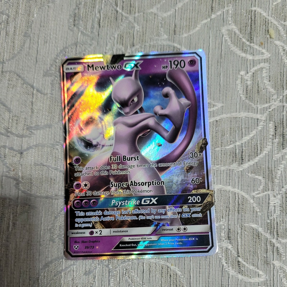 Mewtwo GX 39/73 Full Art Ultra Rare Shining Legends Pokemon Mewtwo GX 39/73 Full Art Ultra Rare Shining Legends Pokemon
