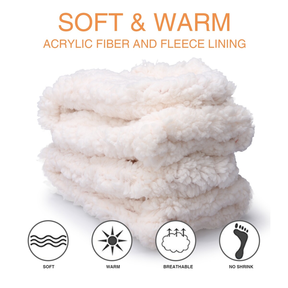 SAOLA Calze Ciabatte Taglia 5 10 Termiche Spesse Fodera in Pile Sherpa Perfetto Comfort