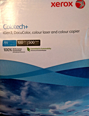 50 Blatt Xerox ''Colotech+ iGen3 DocuColor''  A4 Laserpapier  100g/ m² seidenmatt
