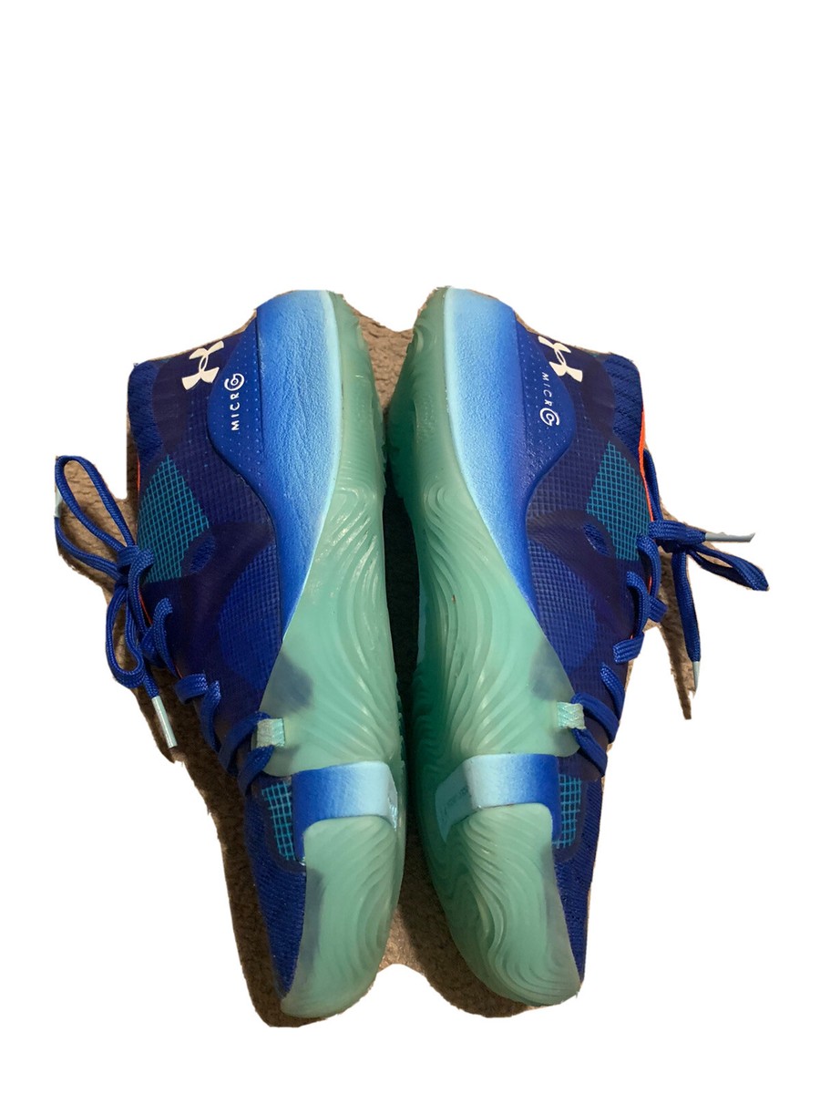 Under Armour UA Blue & Orange Micro G Low Top Basketball Under Armour UA Blue & Orange Micro G Low Top Basketball