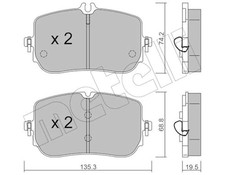 Bremsbeläge vorne METELLI 22-1268-0 MERCEDES GLB (X247)