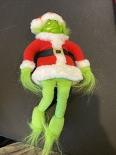 Dr Seuss Grinch Santa Plush Visa Give Back the Holidays Rubber Face 10in 2000