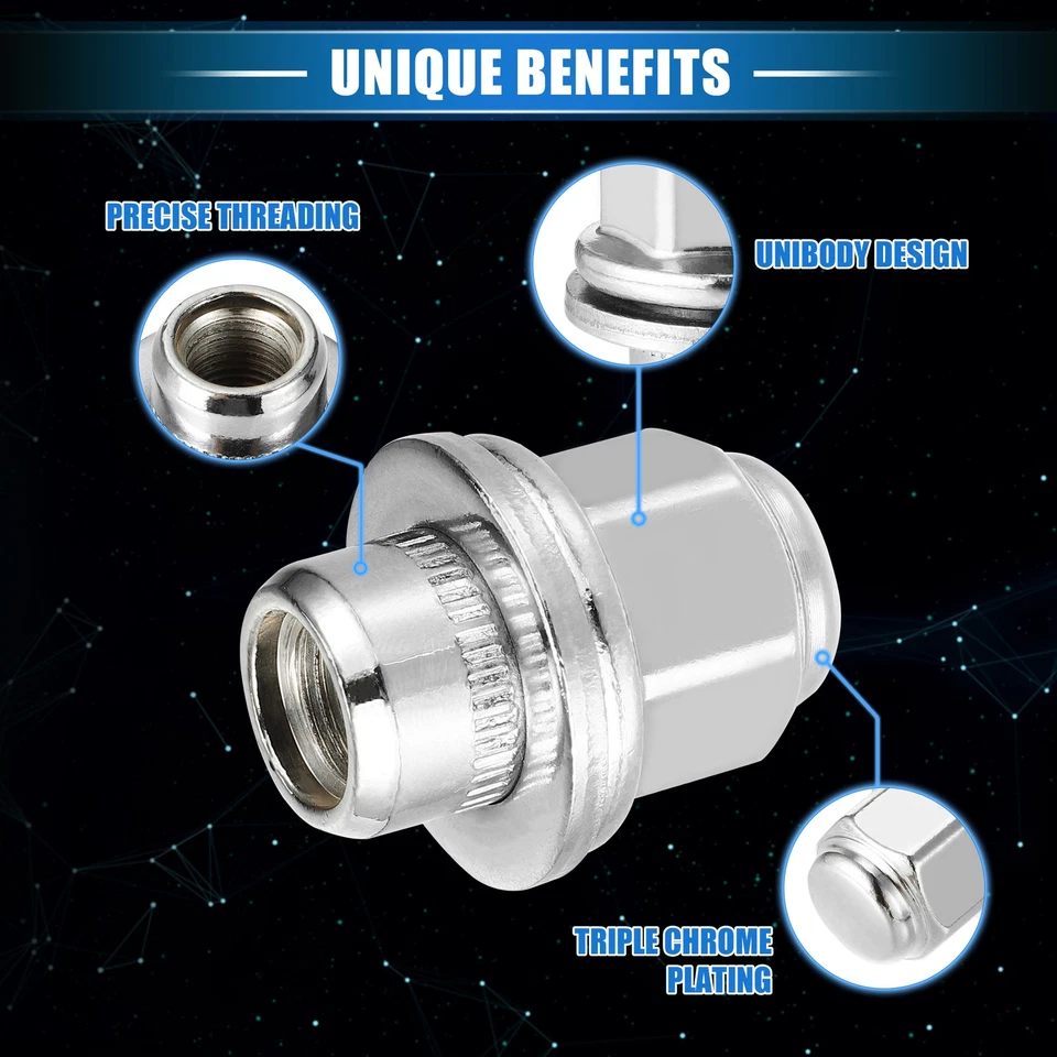 20 Pcs Wheel Lug Nuts Compatible for INFINITI EX35 G25 M12x1.25 Tire Lugnuts - Image 3 of 4