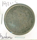 RARE Morgan planchet error - crack/broken at 1 o'clock obv.  Circulated coin