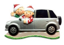 Family Series Car SUV Family of 2 3 4 5 6 Personalized Christmas Tree Ornament