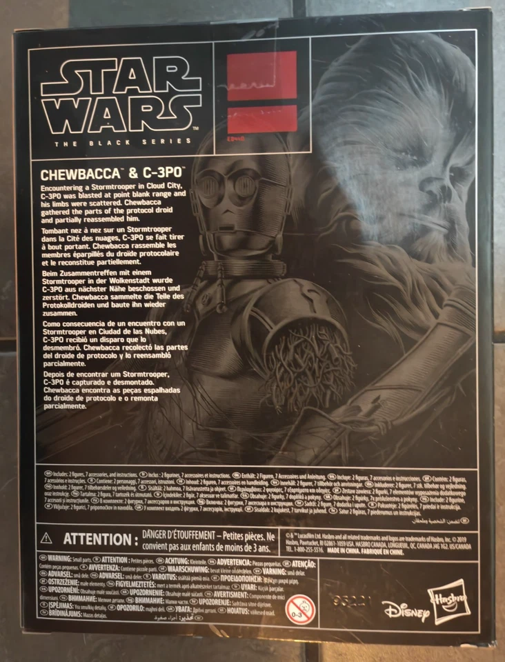 STAR WARS 6" BLACK SERIES CHEWBACCA & C-3PO IN CARGO NET GENUINE EXCLUSIVE NEW - Image 2 of 3