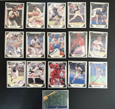 16 Baseball MLB 1991 Leaf MLB Lot mit Nolan Ryan, Dave Winfield, Tim Raines u.a. - Bild 1 von 2