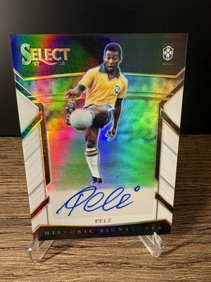 2016/17 Panini Select White Prizm Historic Signatures /30 Pele Auto Brazil Legend