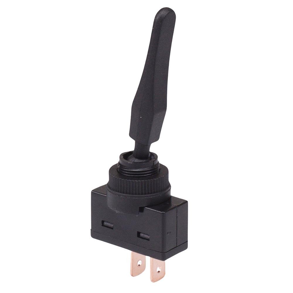 Long Paddle Momentary Off-(On) Black Toggle Switch SPST 20A 12V