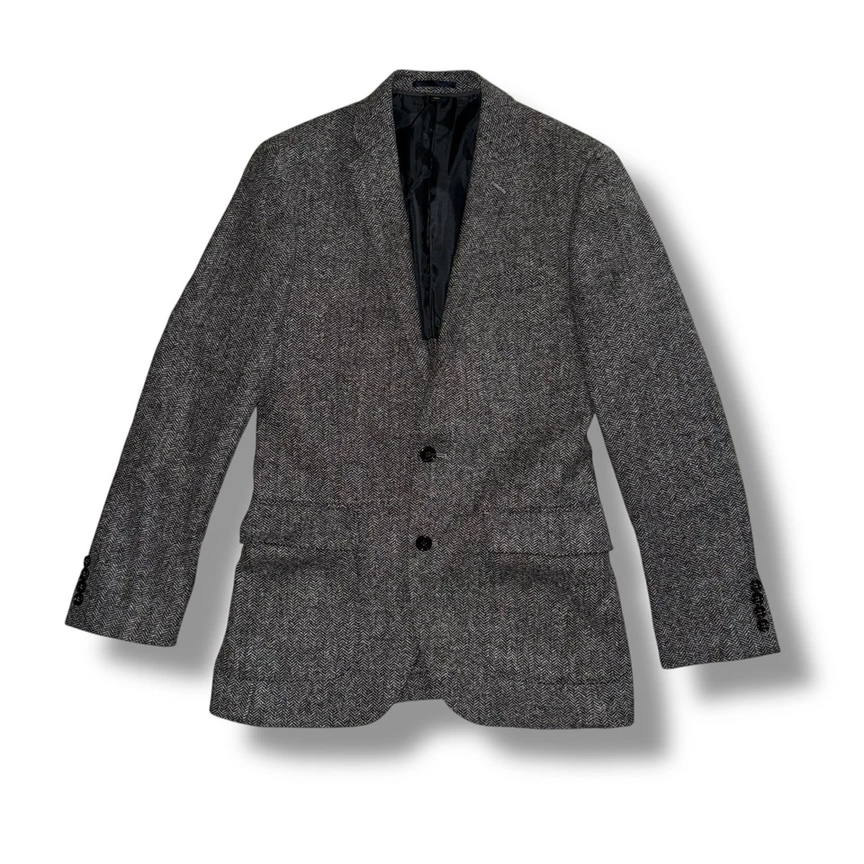 Blazer de tela británico J.Crew Ludlow Moon Tweed 36R gris espiga abrigo deportivo Foto 2 de 4