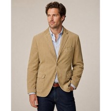 J. Crew Mens Vintage-Inspired Corduroy Blazer Tan Khaki Classic Jacket Size XL