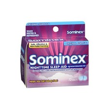 Sominex Nighttime Sleep-Aid with Diphenhydramine HCl Original Formula 72 Tablets