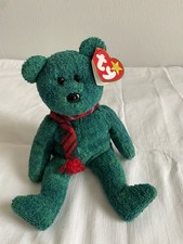 TY Beanie Babies Vintage with tag, Wallace The Scottish Bear Green Beanie Baby