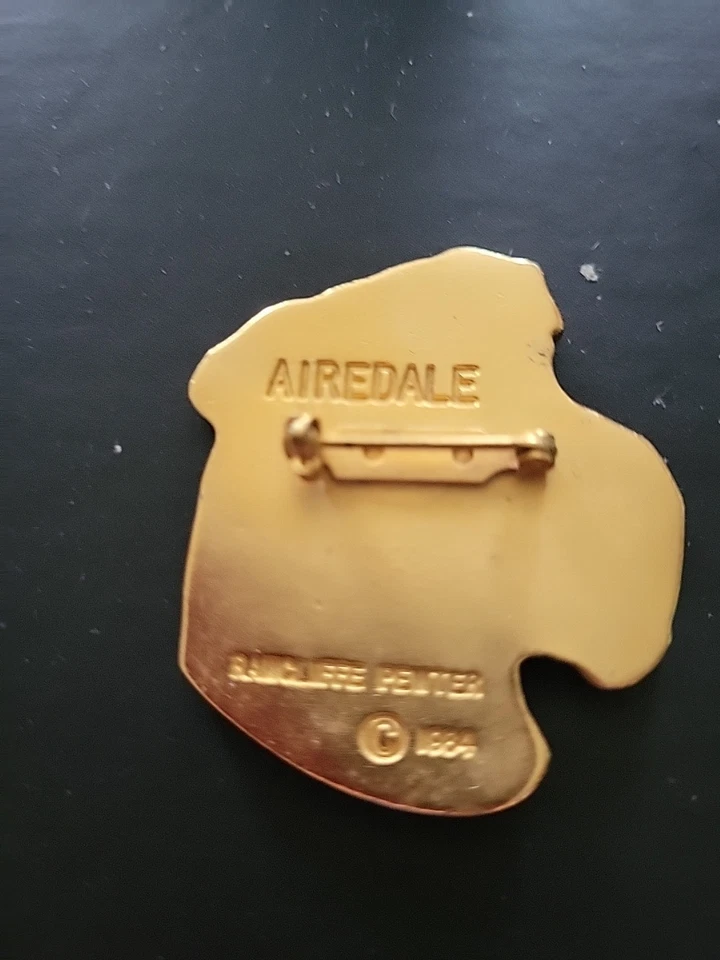 Broche prendedor arte perro Airedale Terrier original Foto 2 de 2