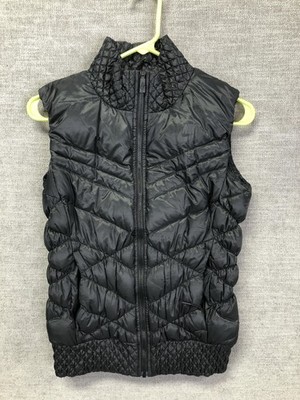 Nike Vest Womens XS Black Quilted Down Puffer Full Zip Mock Neck Lightweight
