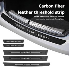 Car Door Sill Protector Sticker Set Carbon Fibre Threshold Trunk Guard