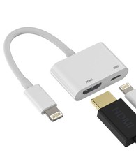 Lightning to HDMI Adapter for TV, iPhone 12, 13, Pro Compatible, 1080p Resolu...