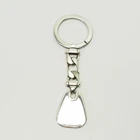 Vintage modern heavy sterling silver keychain chain key ring fob Italy