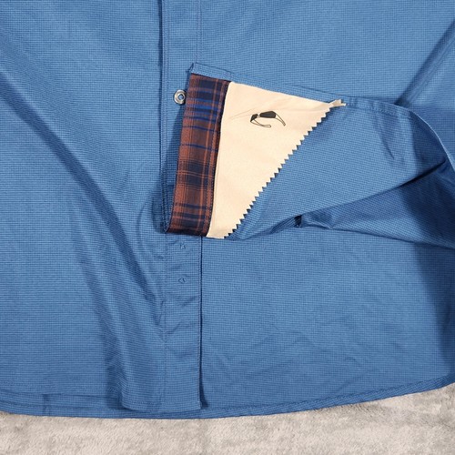 Kuhl Shirt Mens Large Blue Response Lite Performance Button Front 7479 - Picture 7 of 13