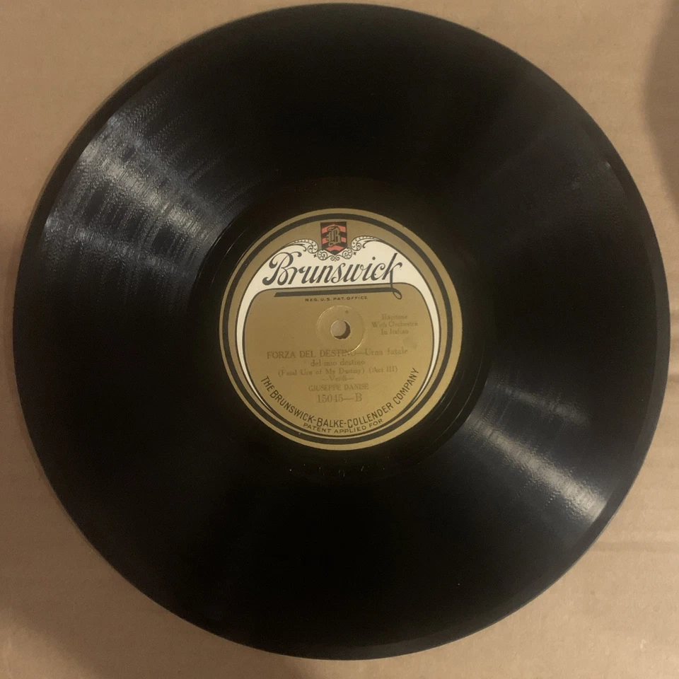 GiuseppeDanise, 78 rpm, V+, Vision Fugitive, Brunswick 15045 - Image 2 of 2