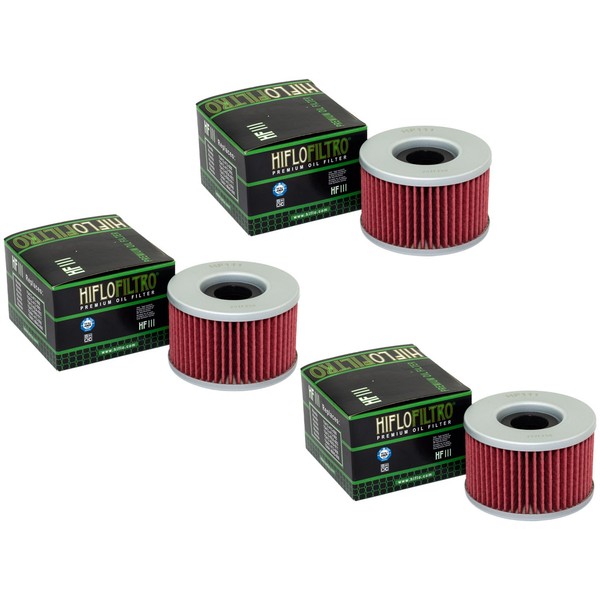 ÖLfilter Set 3 StüCk Hiflo HF111 FüR Honda CB 250 400 450 CBX CM CMX CX GL VT-image