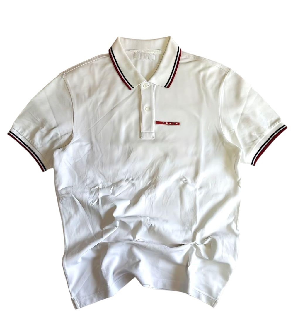 トップス prada sport rubber logo polo shirt トップス prada sport rubber logo polo shirt Prada Men's Polo