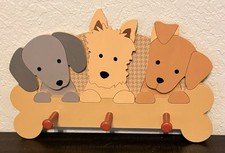 Lambs And Ivy Nursery Coat Rack OOP Bow Wow Collection puppies