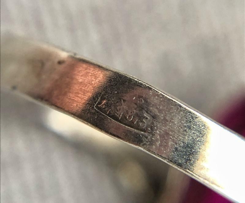 RARE Soviet silver ring 875 USSR ruby, Vintage Je… - image 2