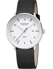 Mondaine MLE.41910.LBV Mens Watch Doppio Solar 41mm 5ATM