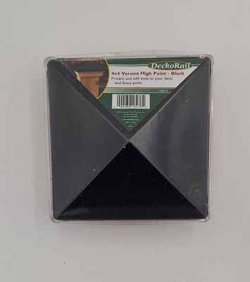 DeckoRail Pressure Treated 4 X 4 Verona High Point Black Post Cap 118513
