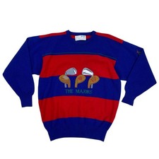 Vintage PRINGLE NICK FALDO Golf Majors Virgin Wool Sweater M Men Club Jumper