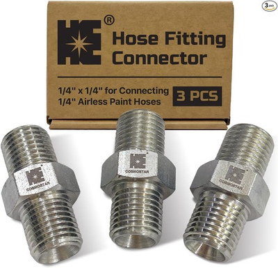 #ad 1 4quot; x 1 4quot; Hose Fitting for Connecting 1 4quot; Airless Paint Hoses Compatible $19.99